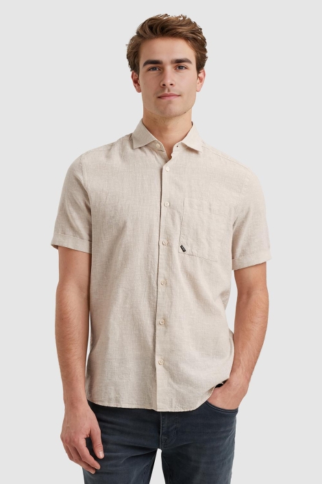 Vanguard short sleeve shirt linen cotton bl
